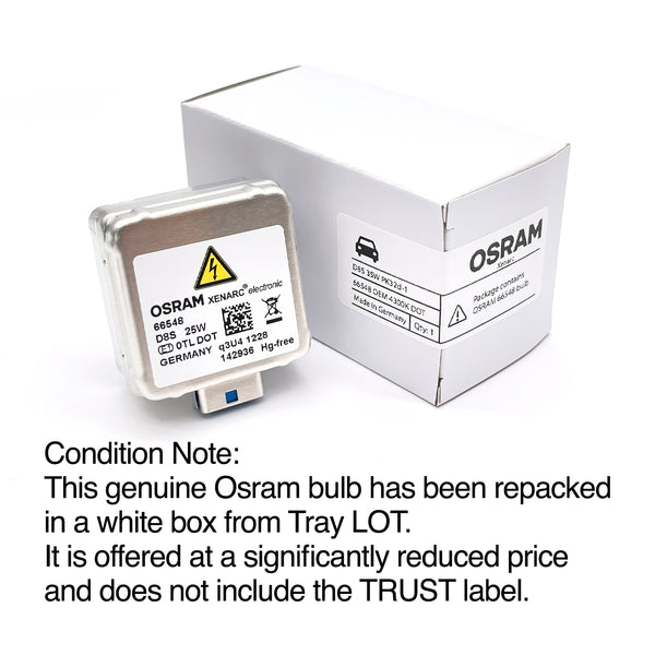 D8S | OSRAM OEM Original Xenon HID Bulb | 66548 | Pack of 1