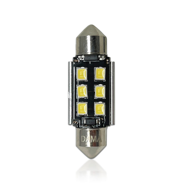 2 LED Festoon 36mm 6 SMD Blanc Ampoules Lumières Xénon