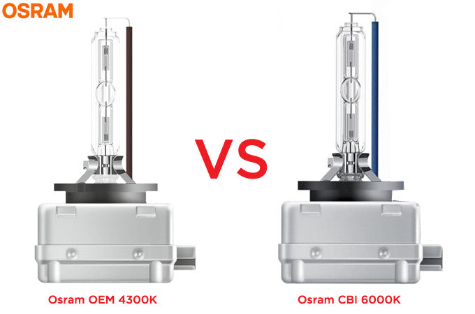 OSRAM 4300K OEM D1S vs. OSRAM 5500K CBI (Cool Blue Intense) D1S