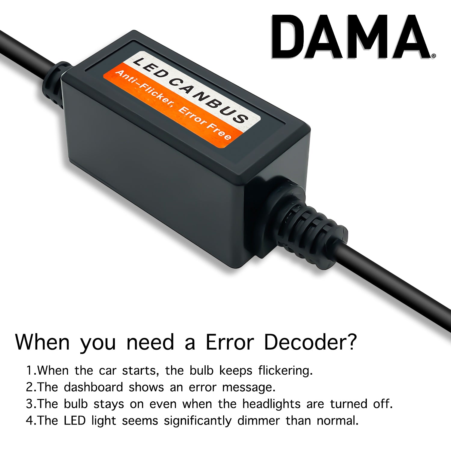 D-Lumina Lamp H1/H3 LED Decoder Resistor, Canbus Error Warning Canceller and Anti-Flicker Adapter, Warning Capacitors Cancel (2 PCS D-Lumina Lamp H1/H3 LED Decoder Resistor, Canbus Error Warning Canceller and Anti-Flicker Adapter, Warning Capacitors Cancel (2 PCS
