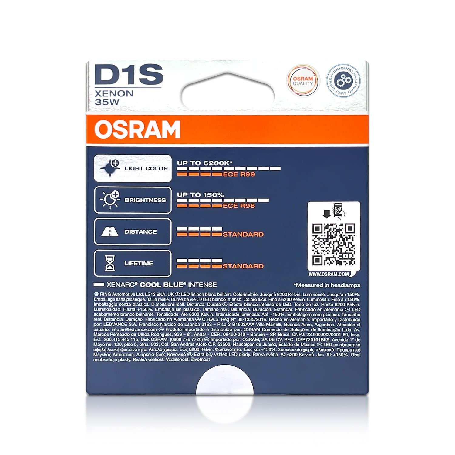 Osram D1S 66140CBN-2HB Cool Blue Intense Next Gen HID Xenon