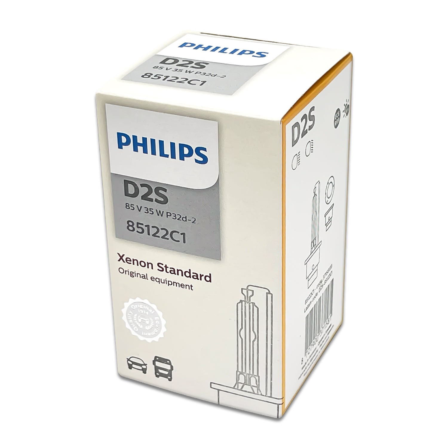 Philips D2S 85122C1 OEM Standard HID Xenon Headlight Bulb w/ COA
