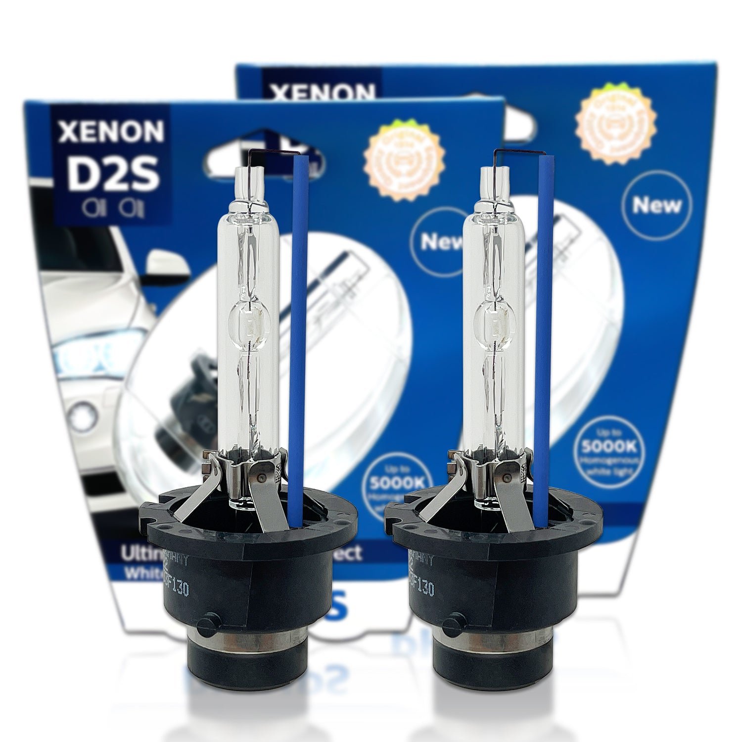 D2S HID Xenon Headlight Bulb 4300K 6000K White Pack of 2 – iLumen