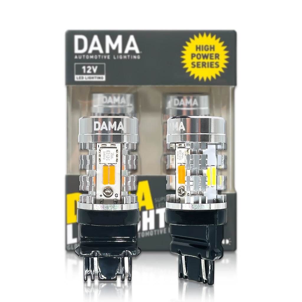 DAMA 3157 High Power Switchback LED Bulbs | 6000K White & 2600K