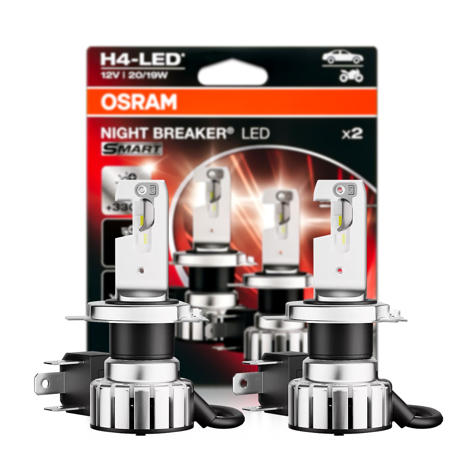 Osram Night Breaker LED Start H4 Street Legal Set | 230 Osram Night Breaker LED Start H4 Street Legal Set | 230