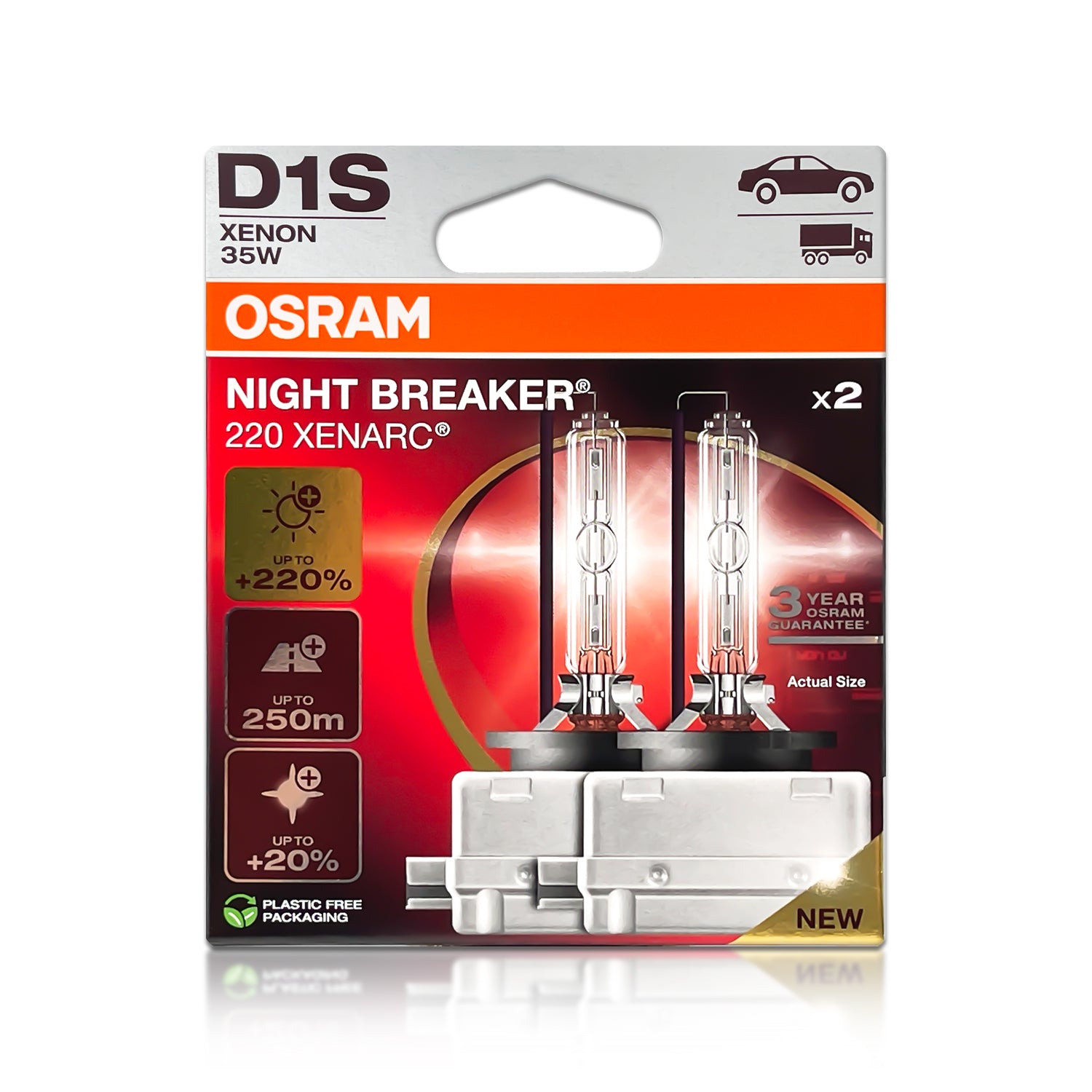D1S: Osram 66140XN2 Night Breaker 220 HID Xenon Bulbs – HID CONCEPT