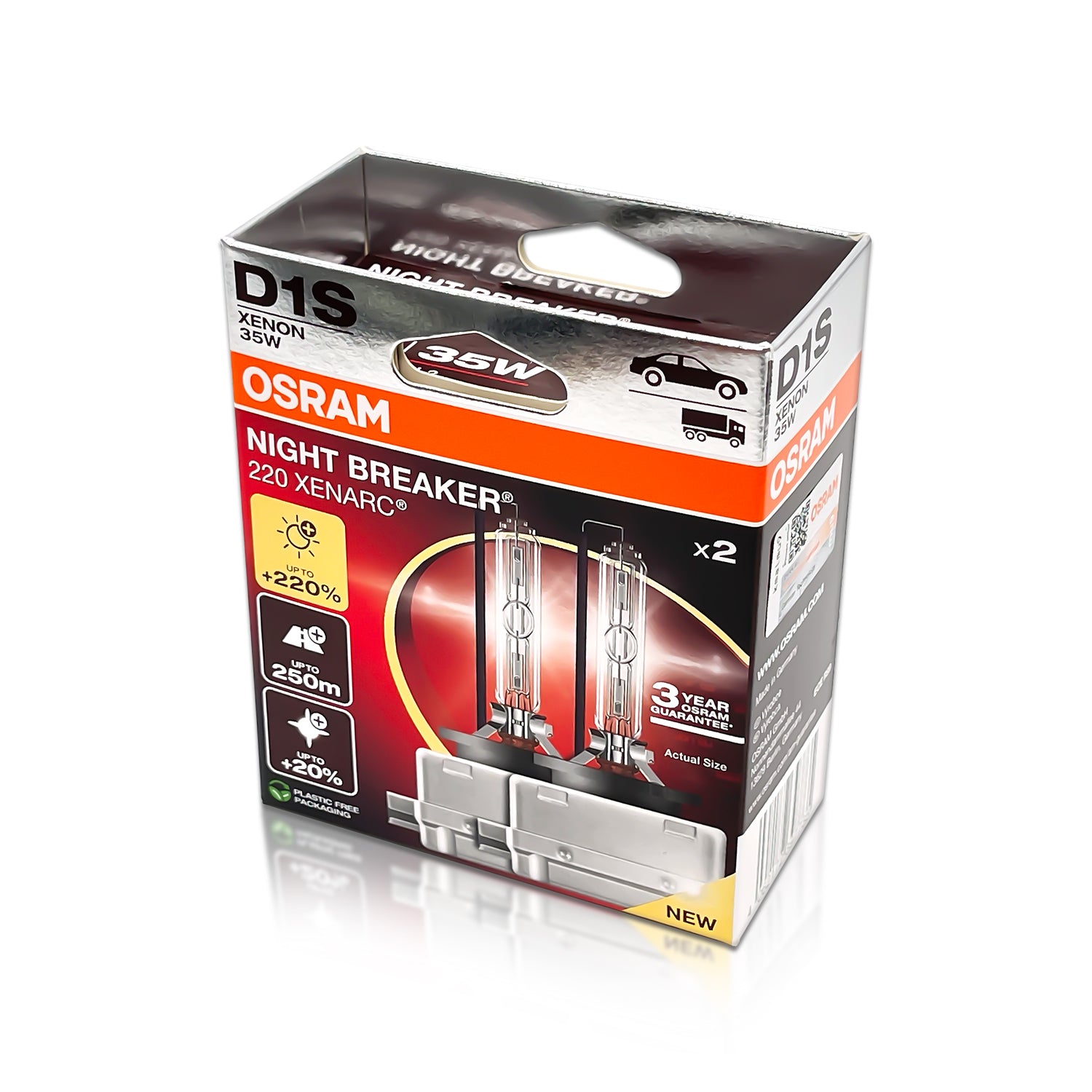 D1S: Osram 66140XN2 Night Breaker 220 HID Xenon Bulbs – HID CONCEPT