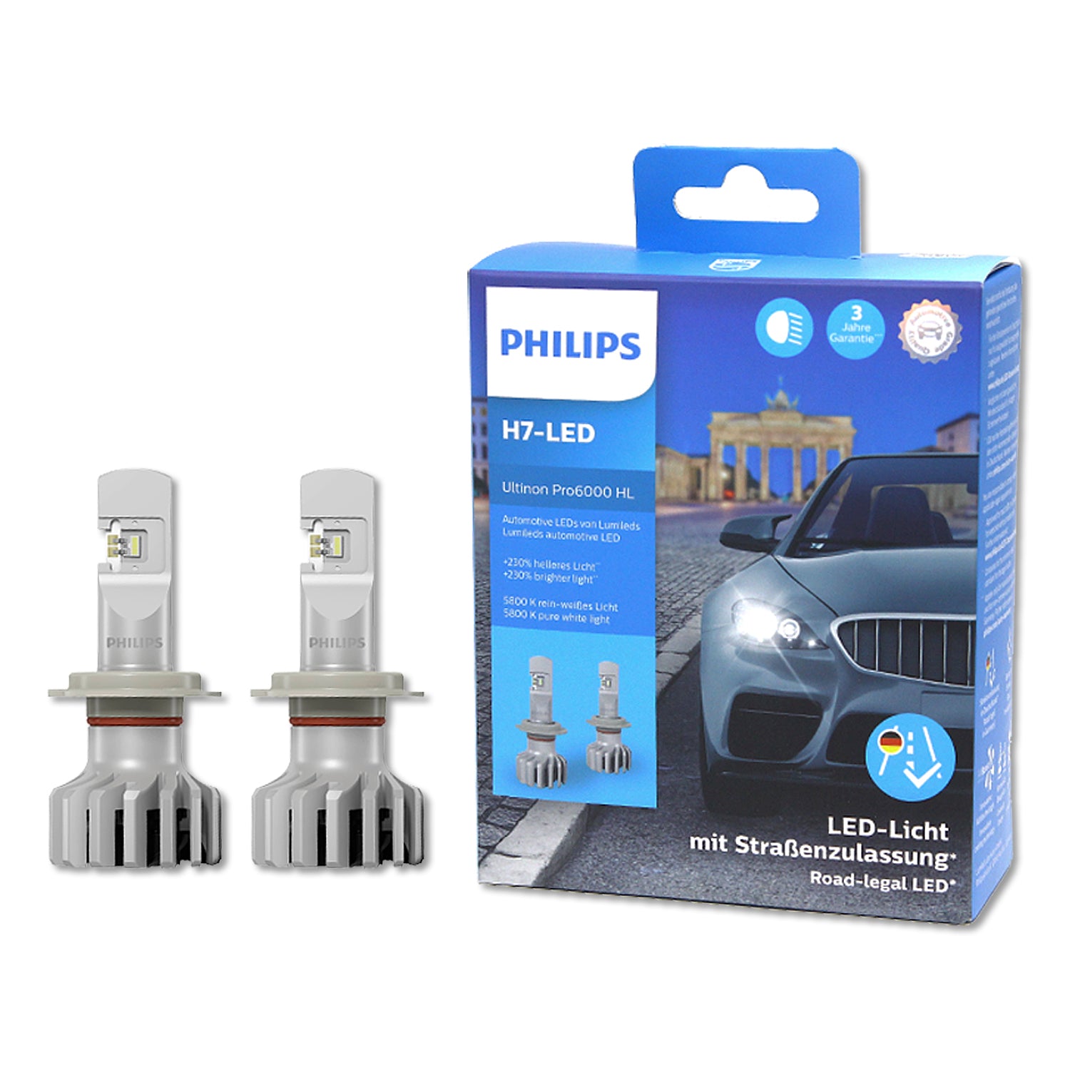 H7: Philips 11972U6000X2 Ultinon PRO6000 LED Bulbs – HID CONCEPT