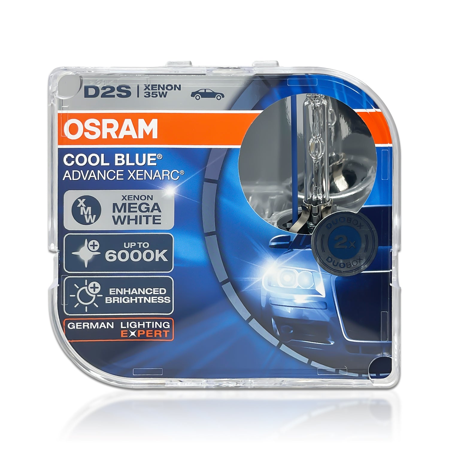 Audi A4 Quattro B5 1.8T - Osram Sylvania D2S 6000K Cool Blue Advance CBA HID Bulb - Pair: Upgraded Replacement Xenon Bulbs from Osram