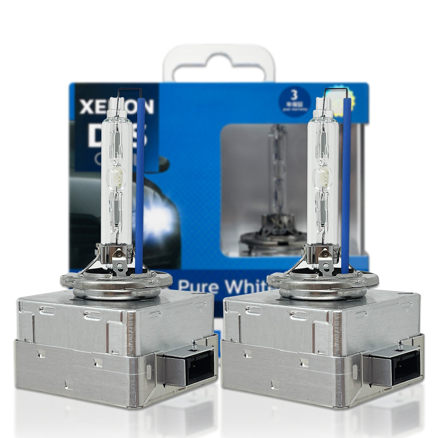 2-Pack Genuine LUNEX D1S XENON HID Bulbs - 8000K 35W Blue-White Light (UK Made)