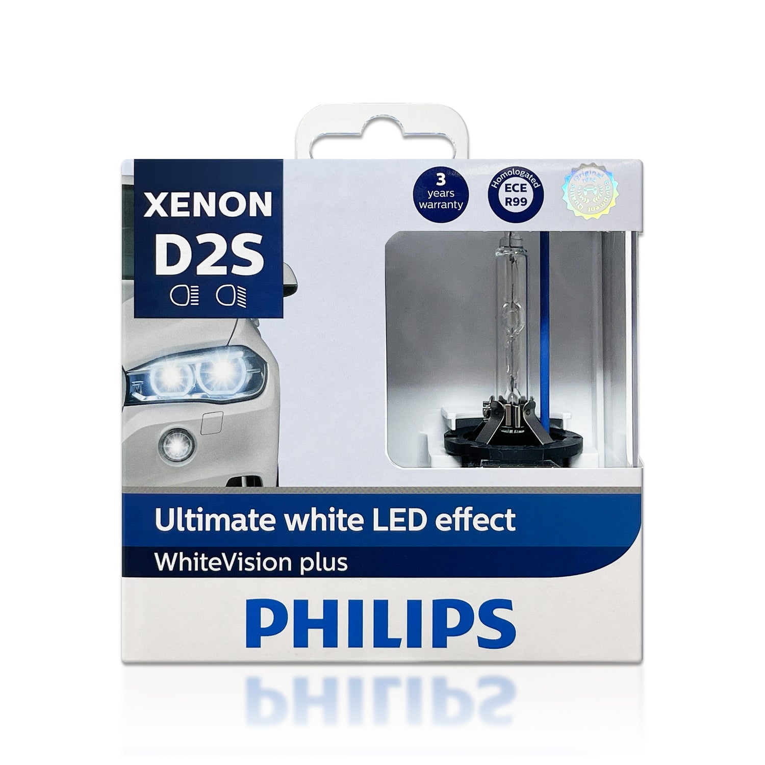 D2S: Philips 85122 WHV2 White Vision 6000K HID Bulbs