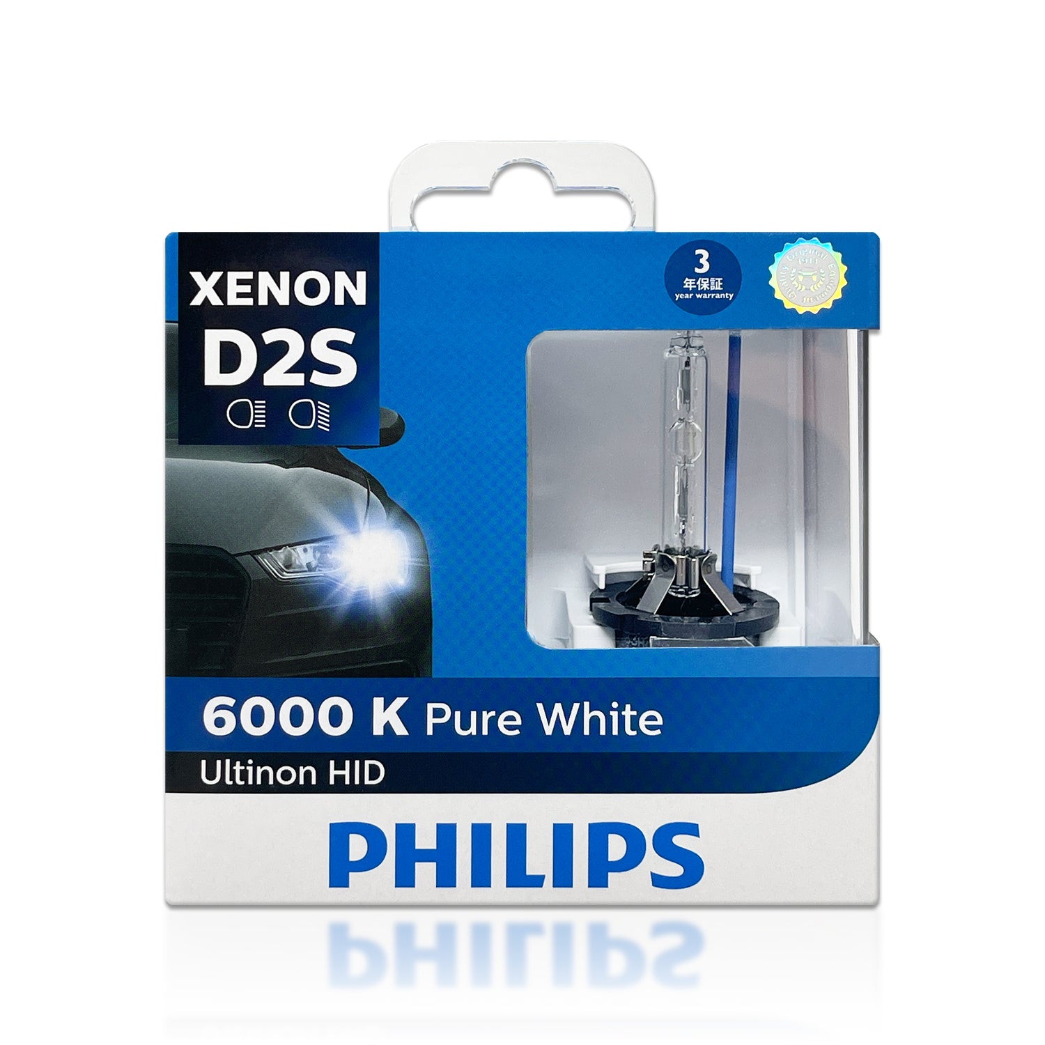 D2S LED Headlight Kit - 6000K 8000LM with Philips ZES Chips- Bypass Ballasts