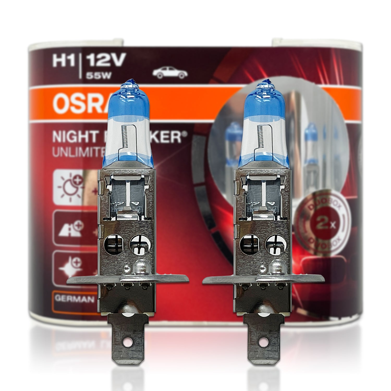 H1: Osram 64150NBU Night Breaker Unlimited Halogen Bulbs