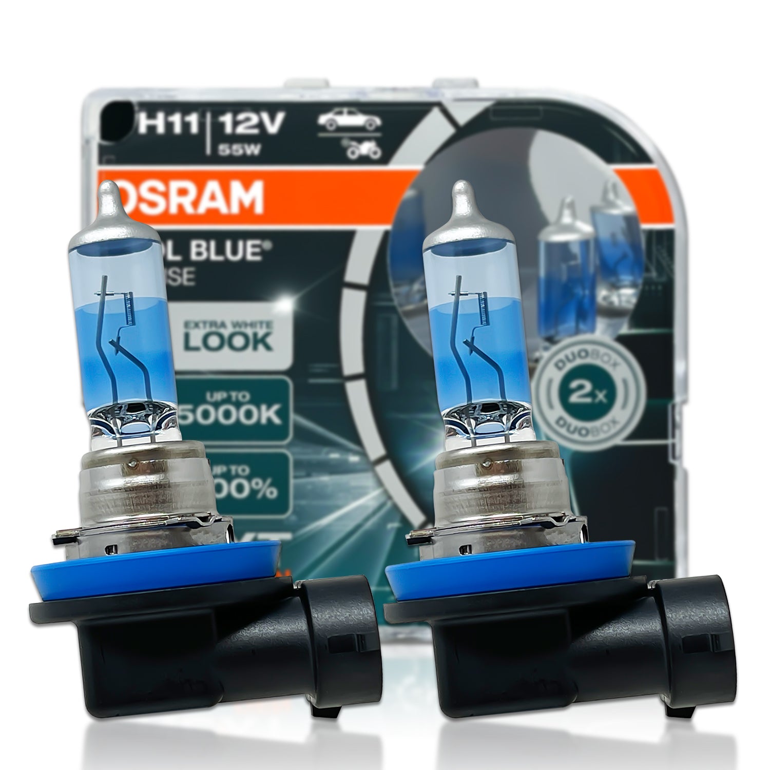 2x Osram H8 35W 12V Night Breaker Laser +150% Next Generation