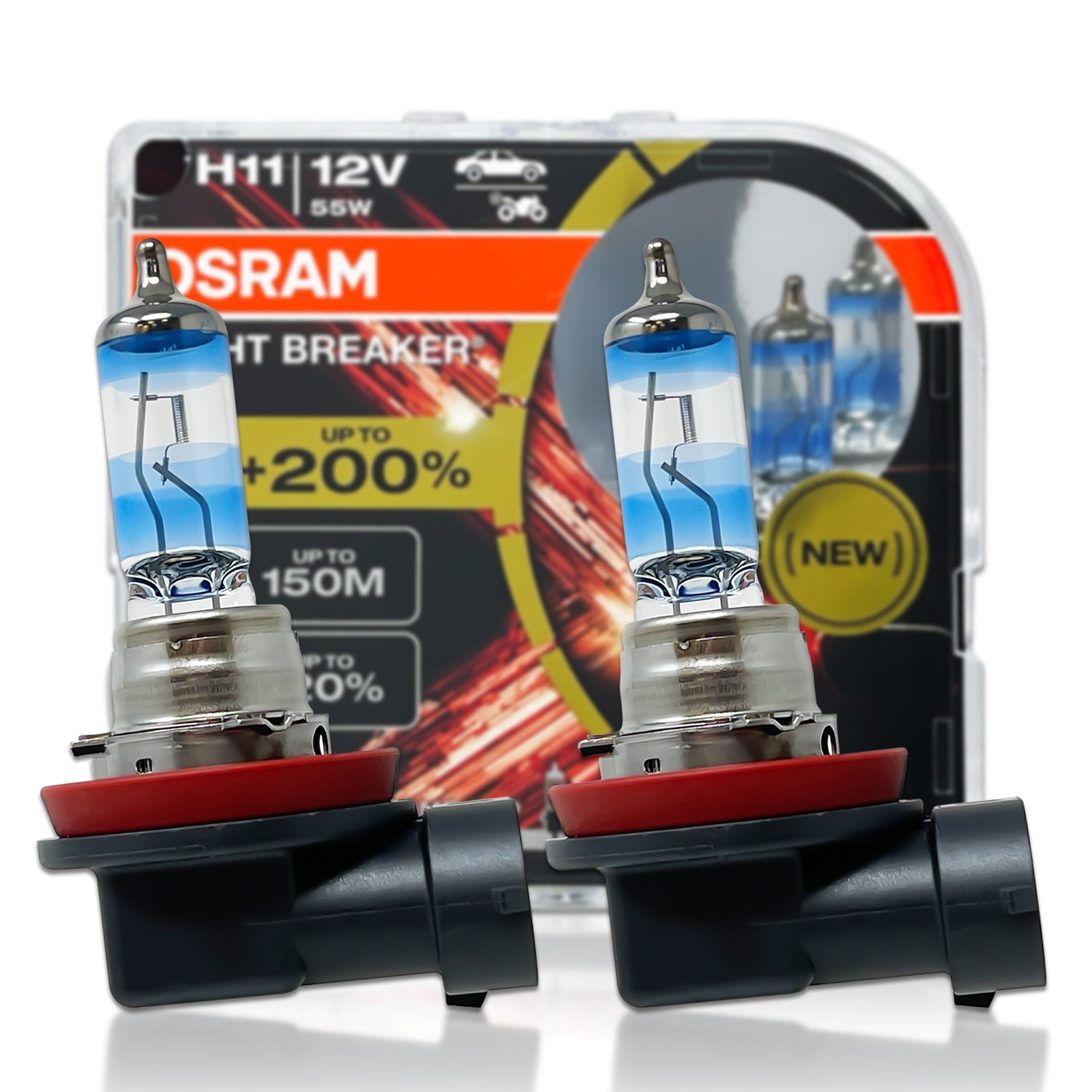 H11: Osram 64211NB200 Night Breaker 200 Halogen Bulbs