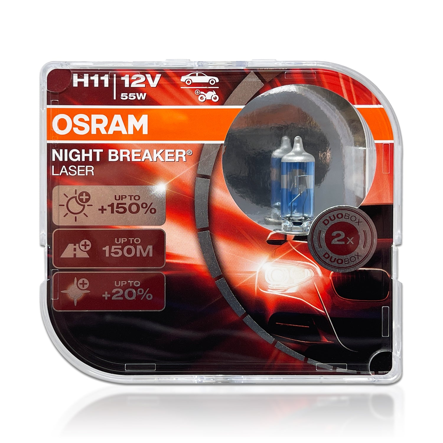 Osram H11 PGJ19-2 64211 NBL Night Breaker Laser Car headlight Bulb (Natural  White) (Twin) 12V 55W at Rs 2600/pair, Car LED Headlight Bulb in Kolkata