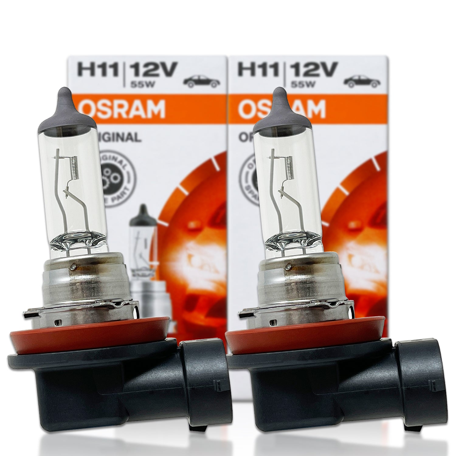  OSRAM NIGHT BREAKER 200, H11, 200% more brightness, halogen  headlight lamp, 64211NB200-HCB, 12V, Duo Box (2 lamps) : Automotive