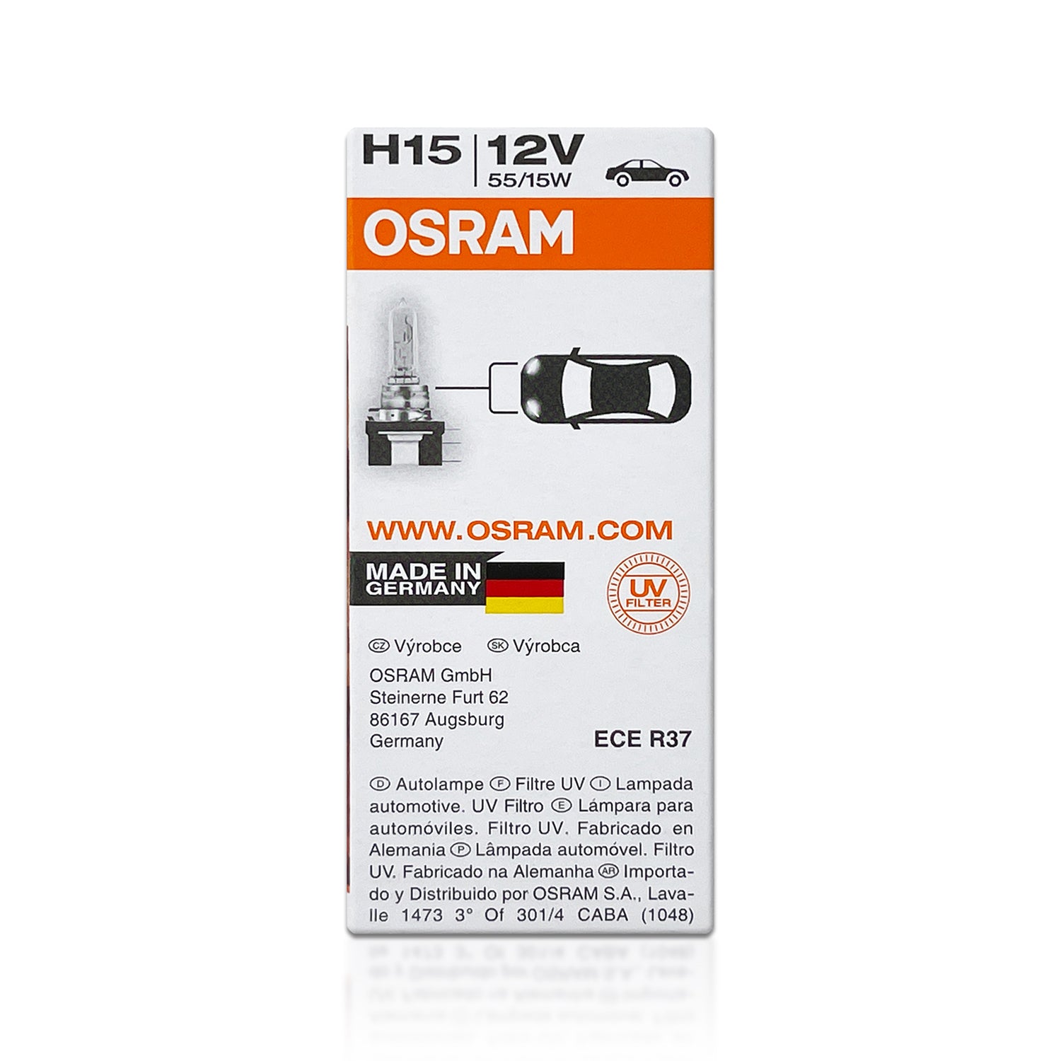 OSRAM H15 Standard Replacement Headlight Bulb (Single)