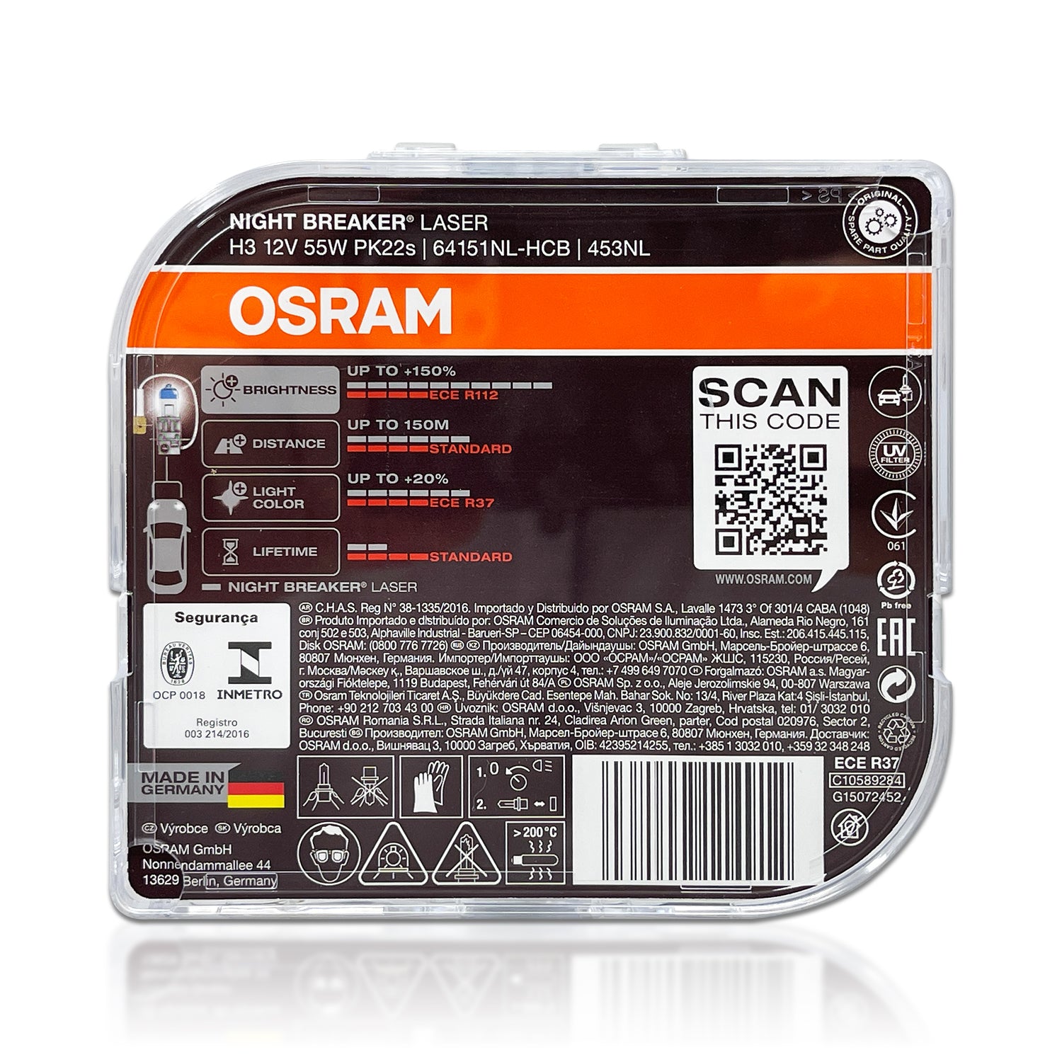 OSRAM Night Breaker LASER Next Generation H3 +150% Xenon White Car