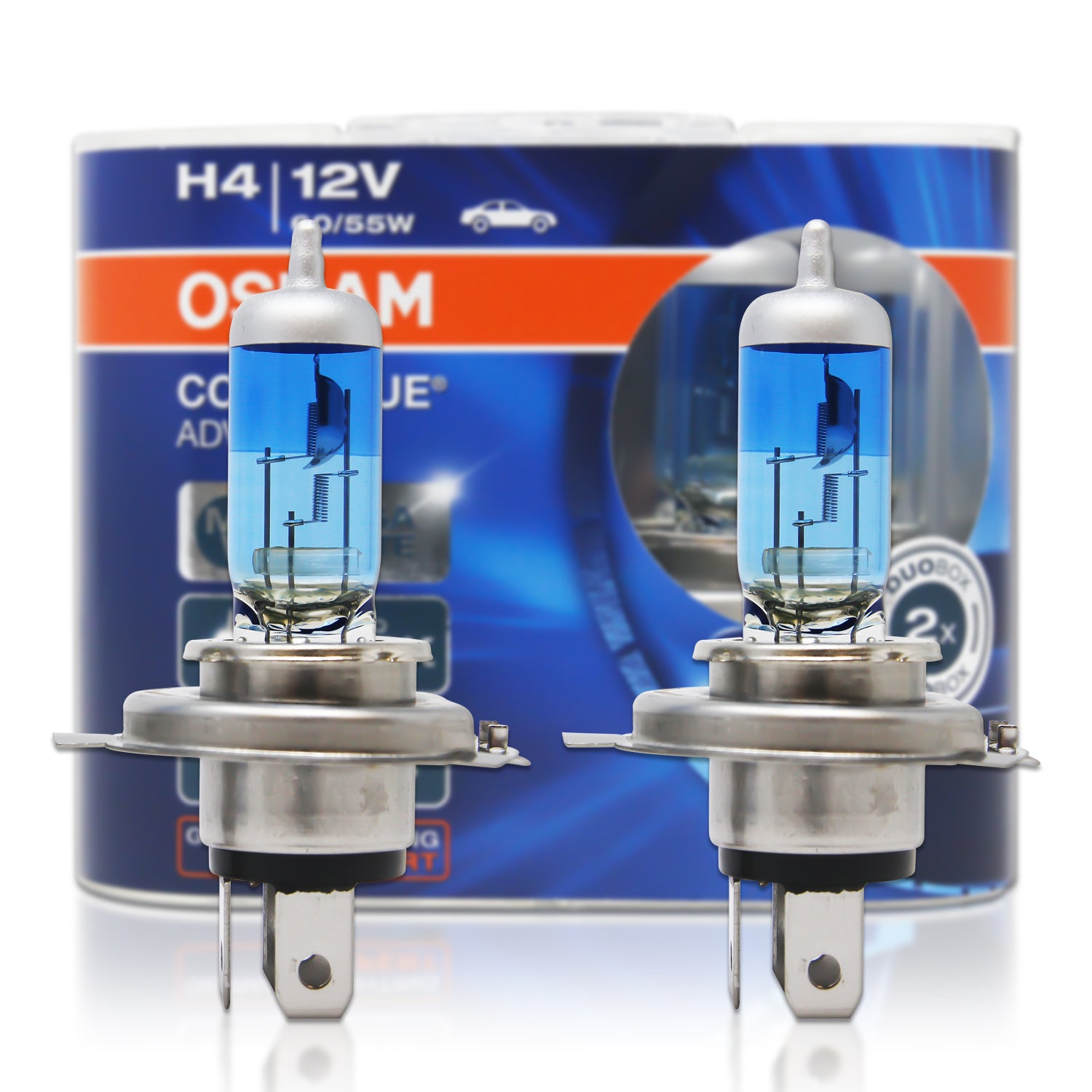 9003 H4 HB2: Osram 62193CBA Cool Blue Advance Halogen Bulbs