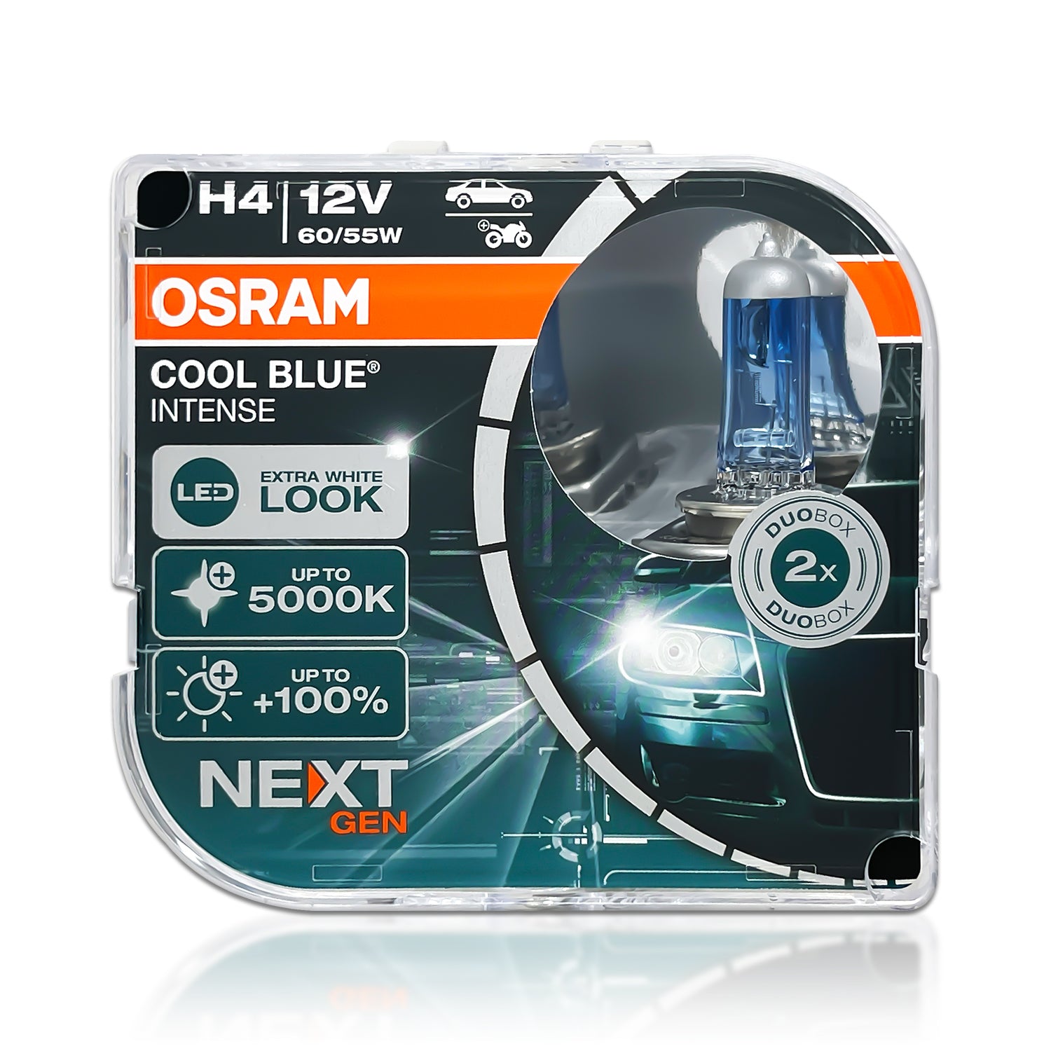 OSRAM H4 12V 60/55W 4200K 64193CBI Cool Blue Intense Hi/lo Beam Headlight 2X