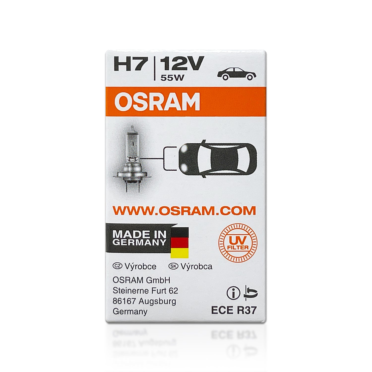 Osram H7 Super +30% More Light 64210SUP Ece R37 12V 55W Made IN Germany