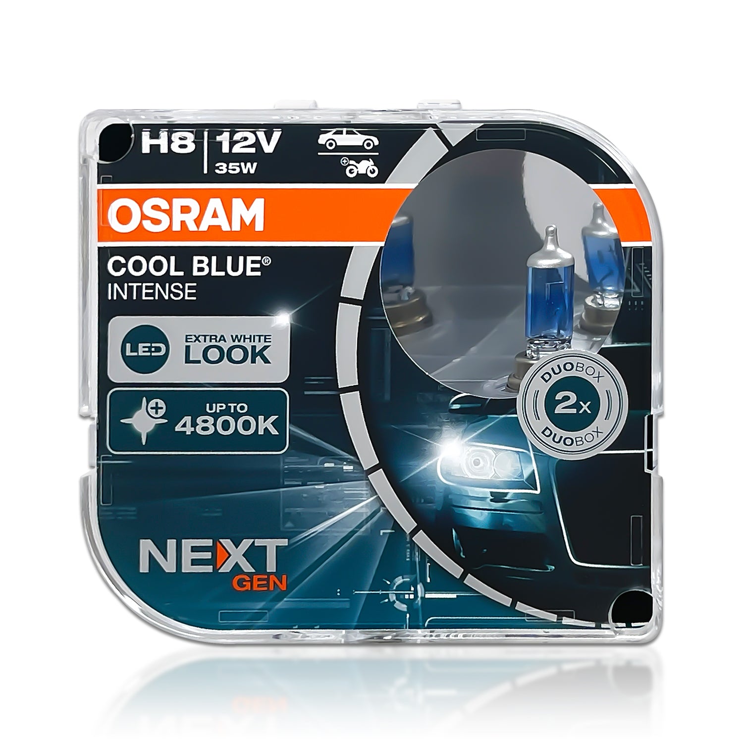 2 x Osram H8-Glühlampen Cool Blue Intense NEXT GEN 4800K