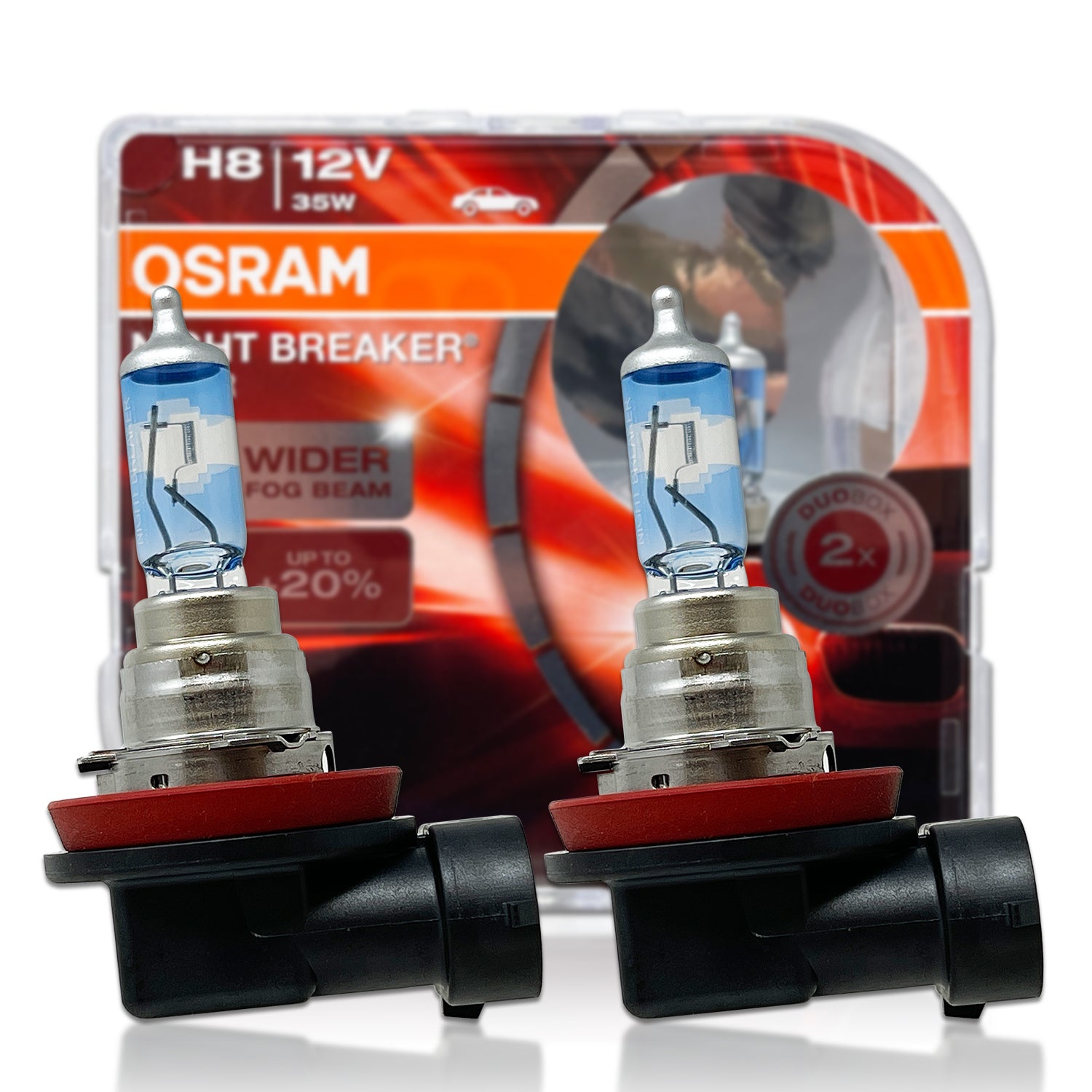 H8 Osram Night Breaker Laser Bulb + 150% Single