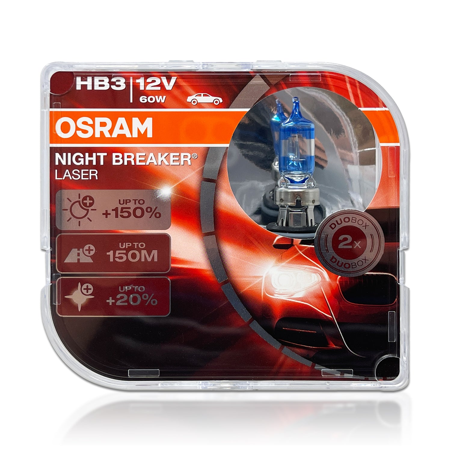  OSRAM NIGHT BREAKER LASER HB3/9005, next generation, 150% more  brightness, halogen headlamp, 9005NL-HCB, 12V, passenger car, duo box (2  lamps) : Automotive