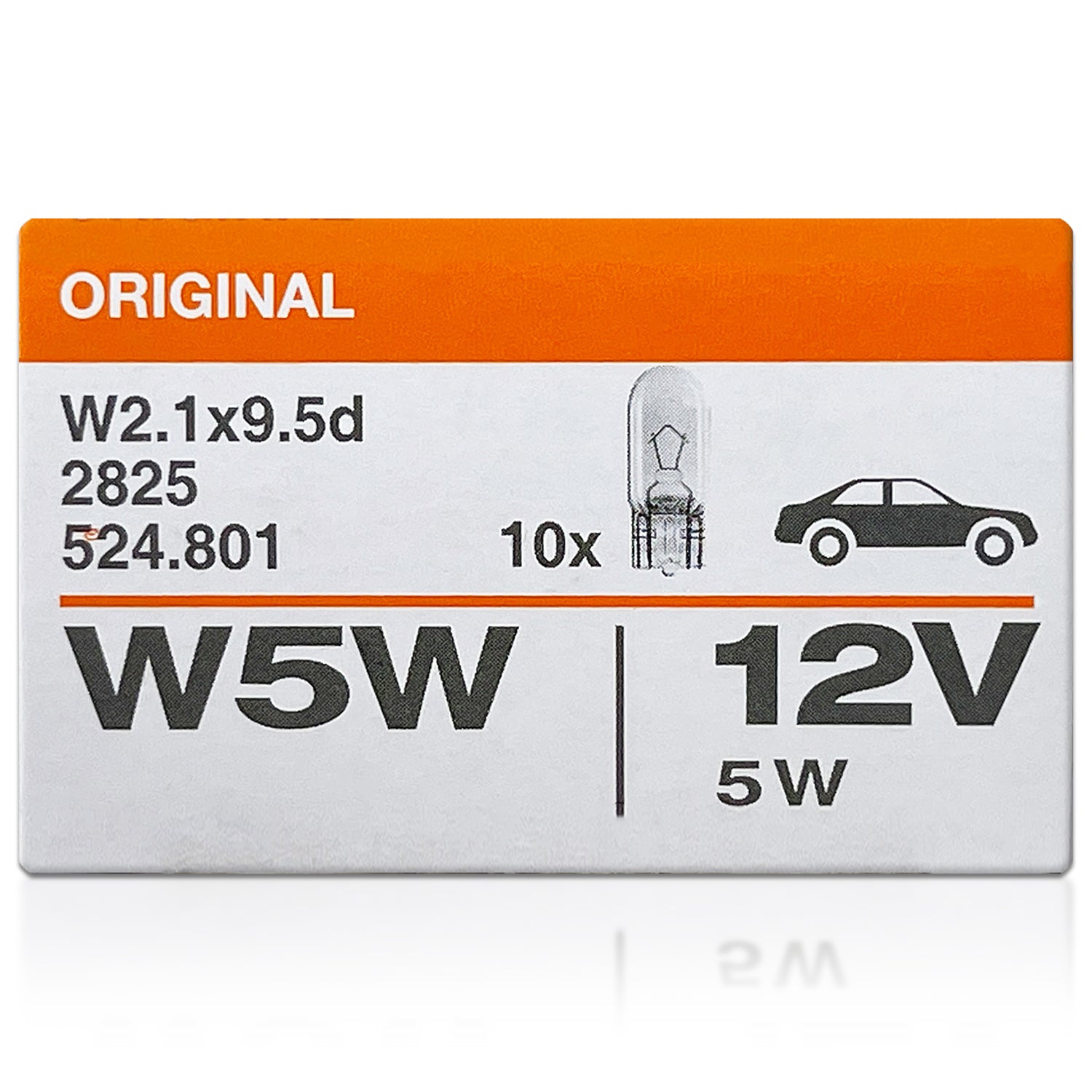 194 T10 Osram W5W Standard White Halogen Bulbs