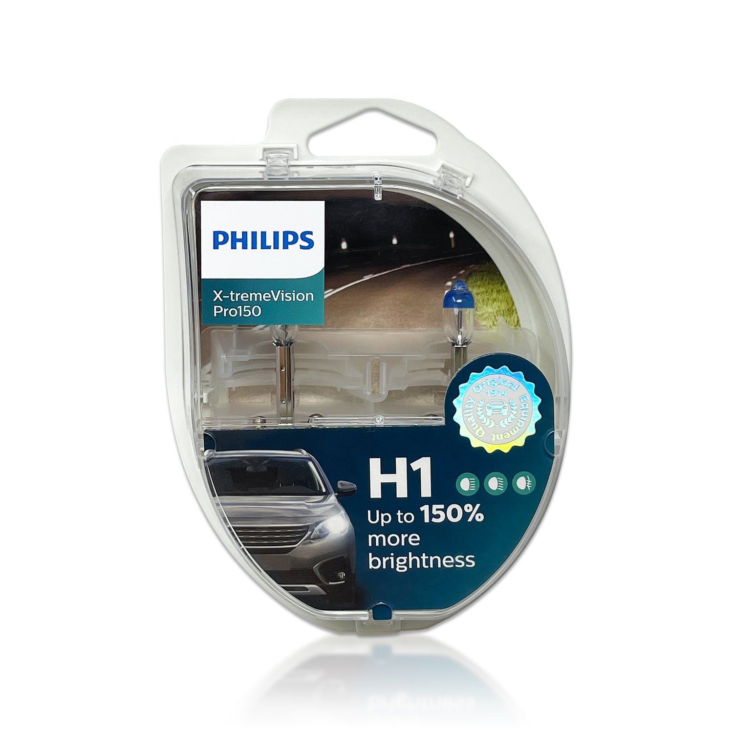 2 ampoules H1 Philips X-tremeVision PRO150 55W 12V - 12258XVPB1