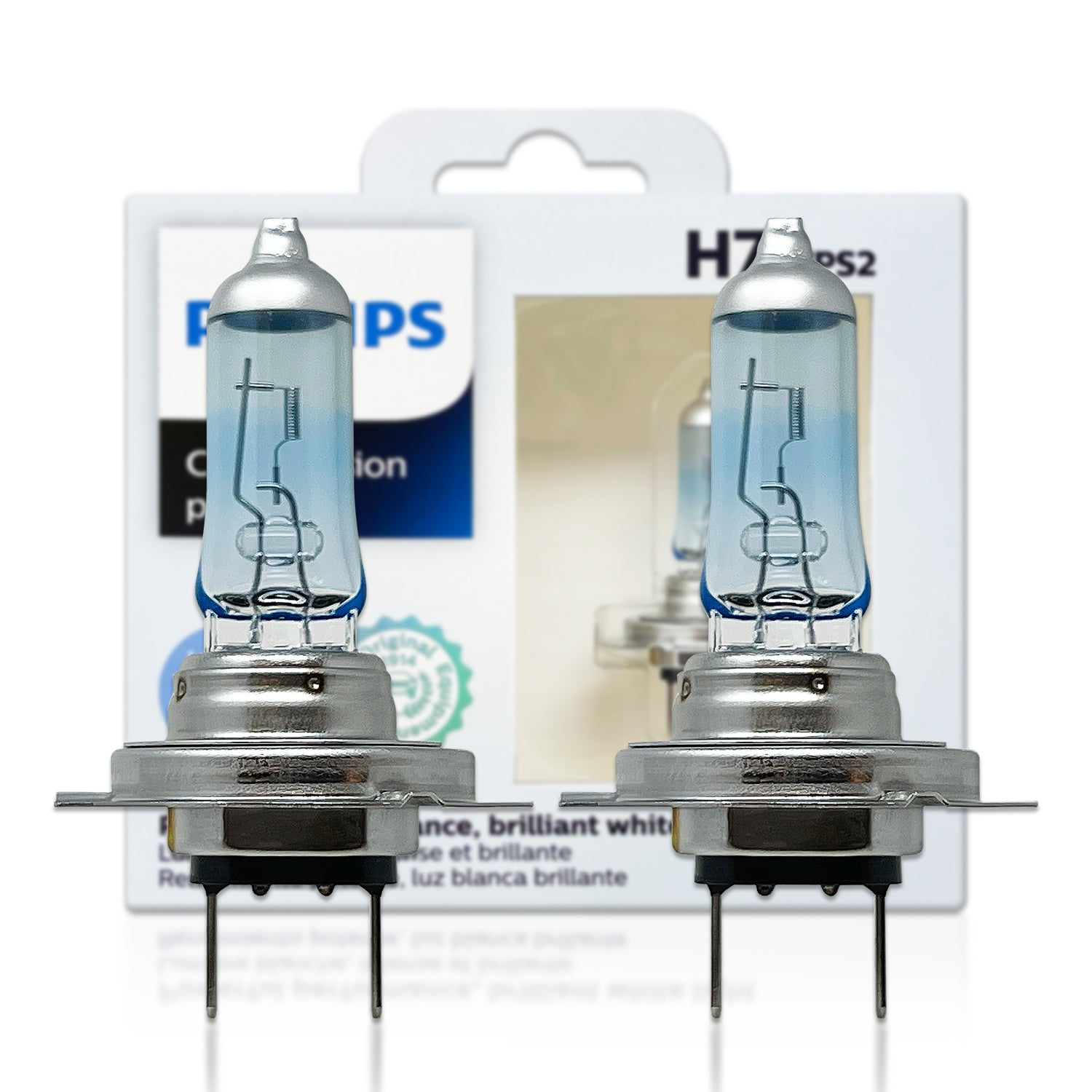 Philips Crystal Vision Platinum H7 55W Two Bulbs Headlight Fog Light