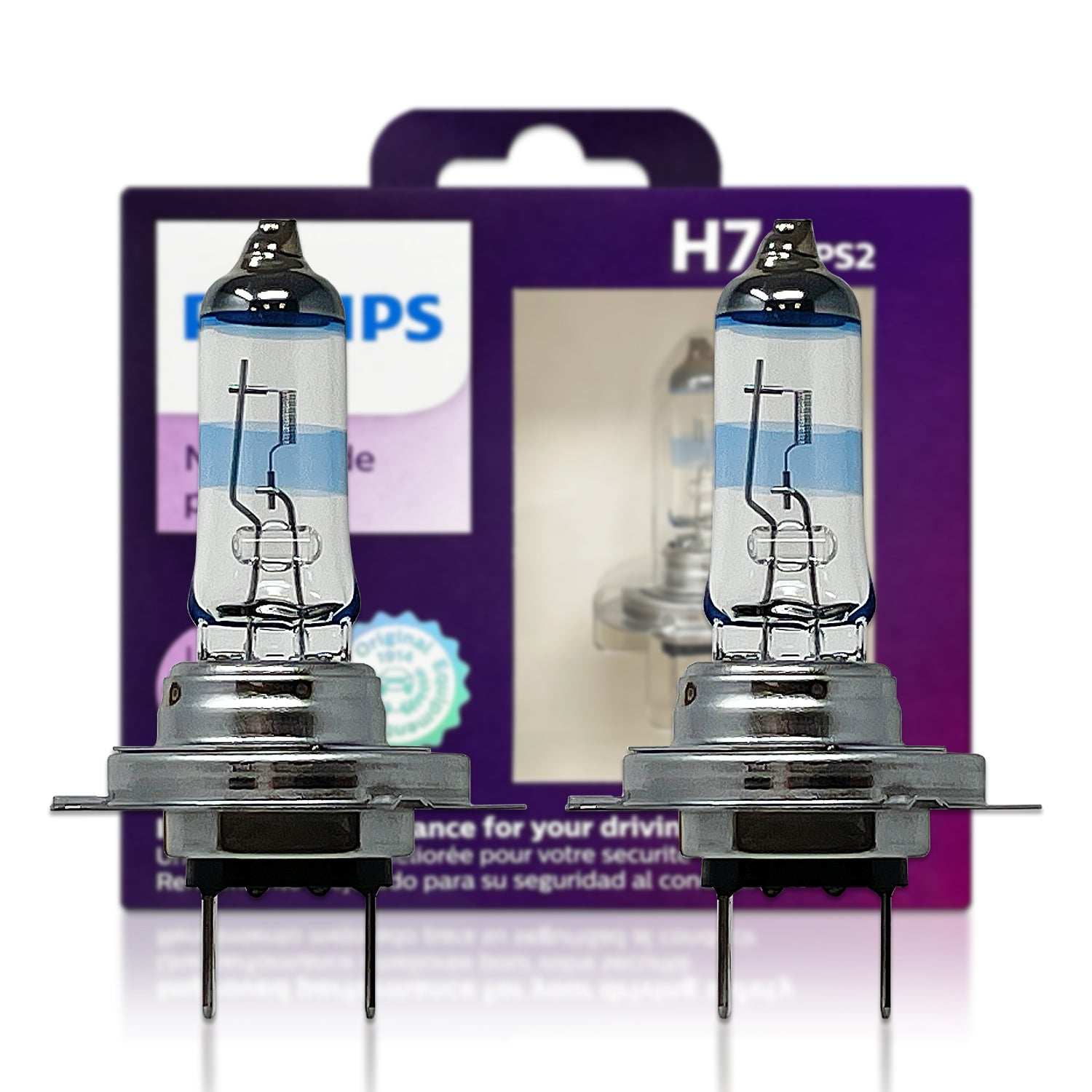 H7 Philips RacingVision GT200 Halogen Headlight Bulb 12972RGTS2 2 Bulbs