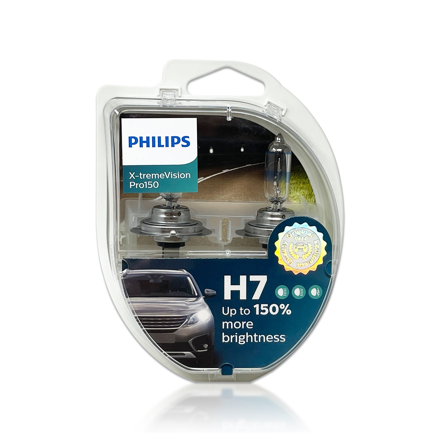  Philips H7 X-tremeVision Upgrade Headlight Bulb (Pack of 2) :  Automotive