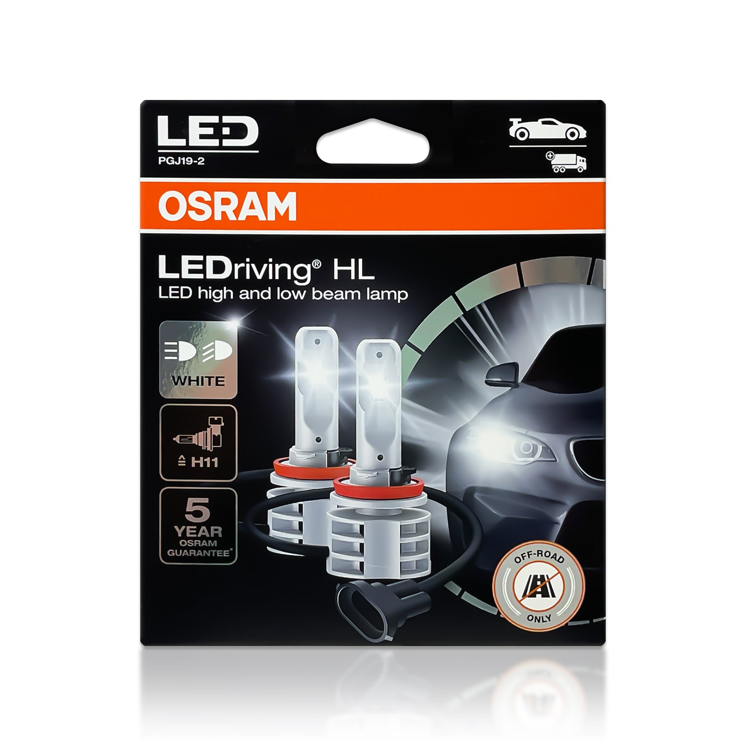 LED LAMPS KIT OSRAM LEDriving® HL H11 67211CW LED 12V PGJ19-2 FS2