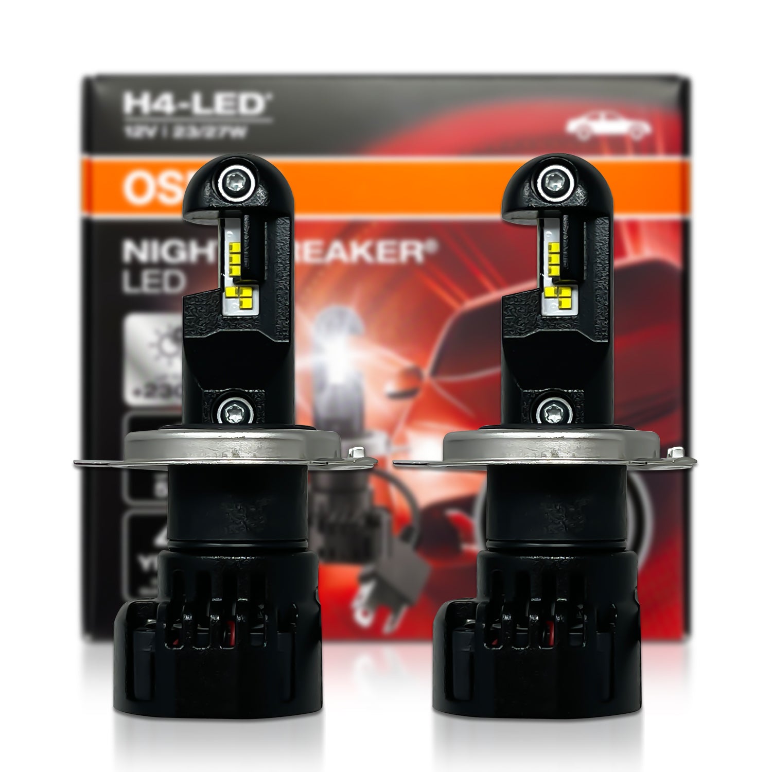 PACK H4 NIGHT BREAKER LED OSRAM 23/27W 12V 64193DWNB P43t