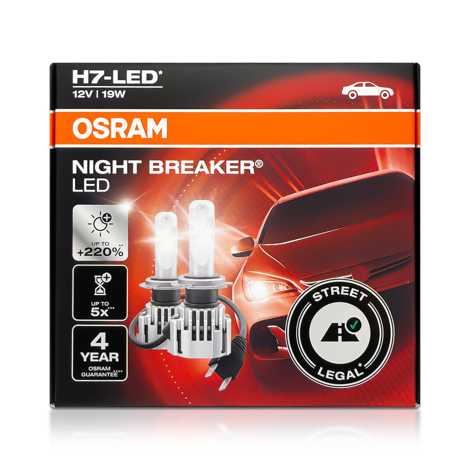 2 Ampoules OSRAM H4 Night Breaker® 200 12V - Roady