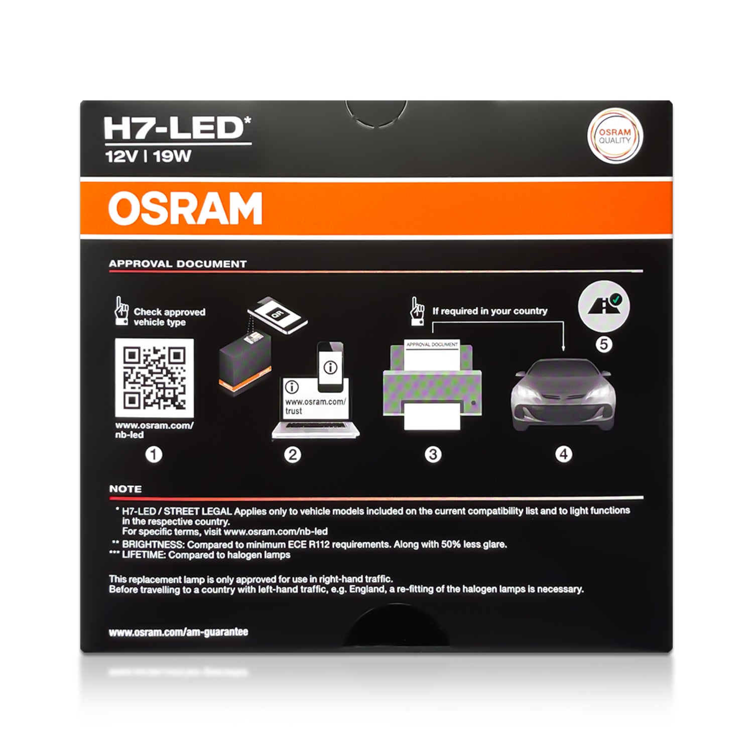 LED LAMP H7 OSRAM NIGHT BREAKER LED 64210DWNB 12V PX26d FS2