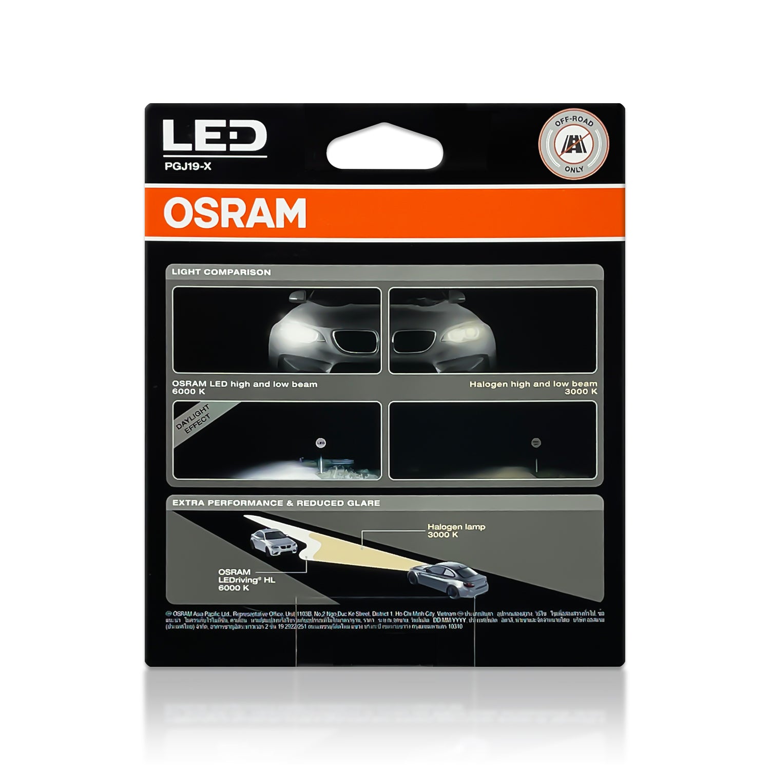 LED LAMPS KIT OSRAM LEDriving® FL H8/H11/H16 67219CW 13W 12V PGJ19 FS2