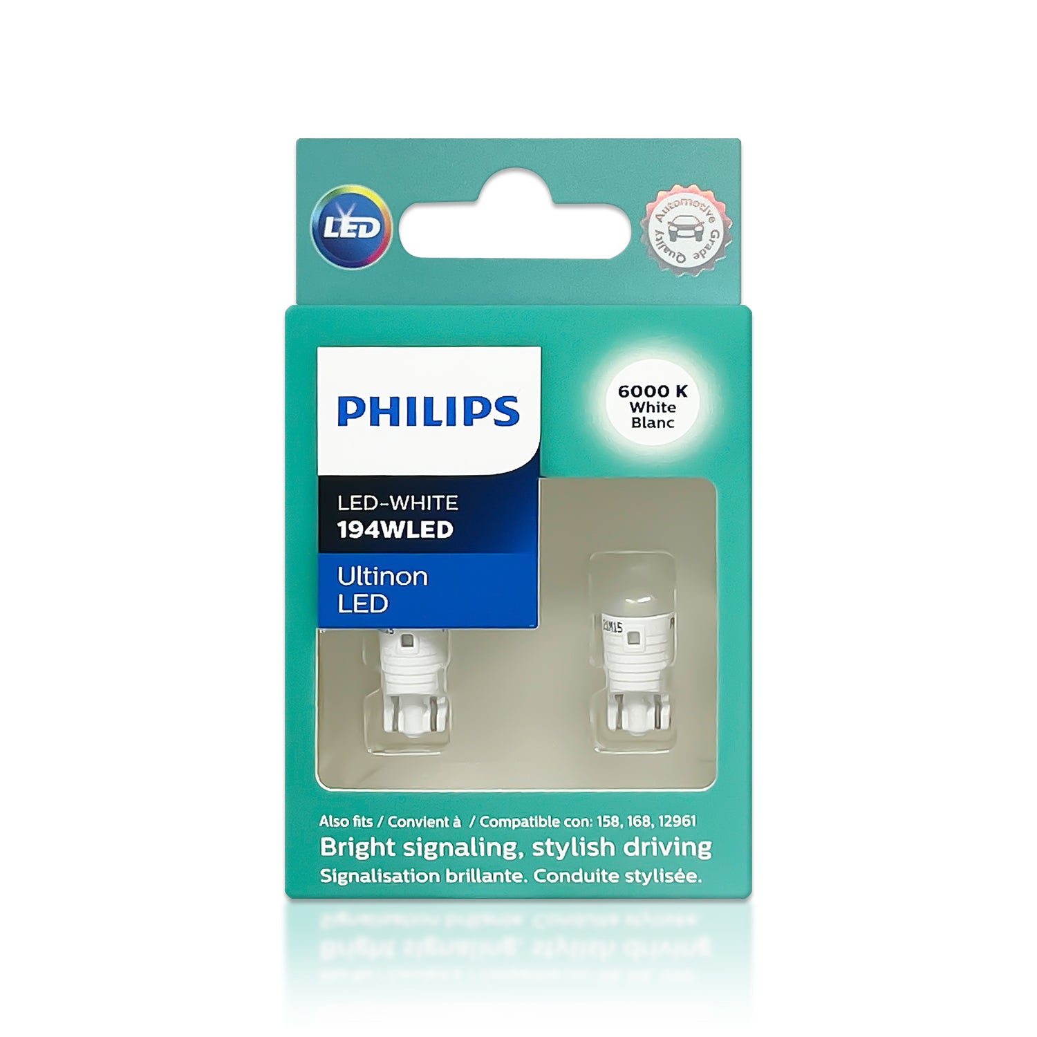 Philips T10 LED 12V W5W 6000K Bright Turn Signals Stylish Driving