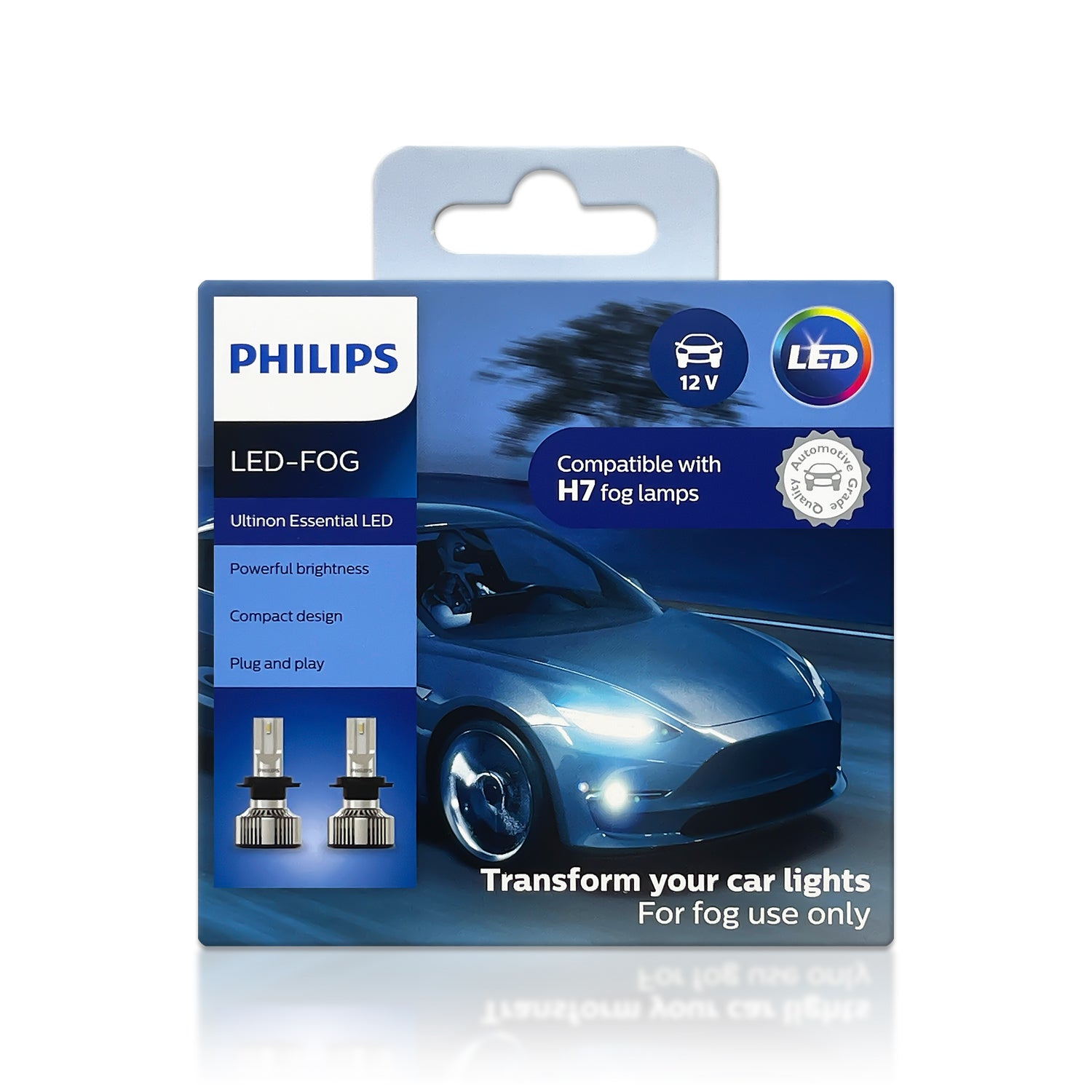 Philips UltinonSport H7 LED Bulb for Fog Light and Powersports Headlights,  2 Pack