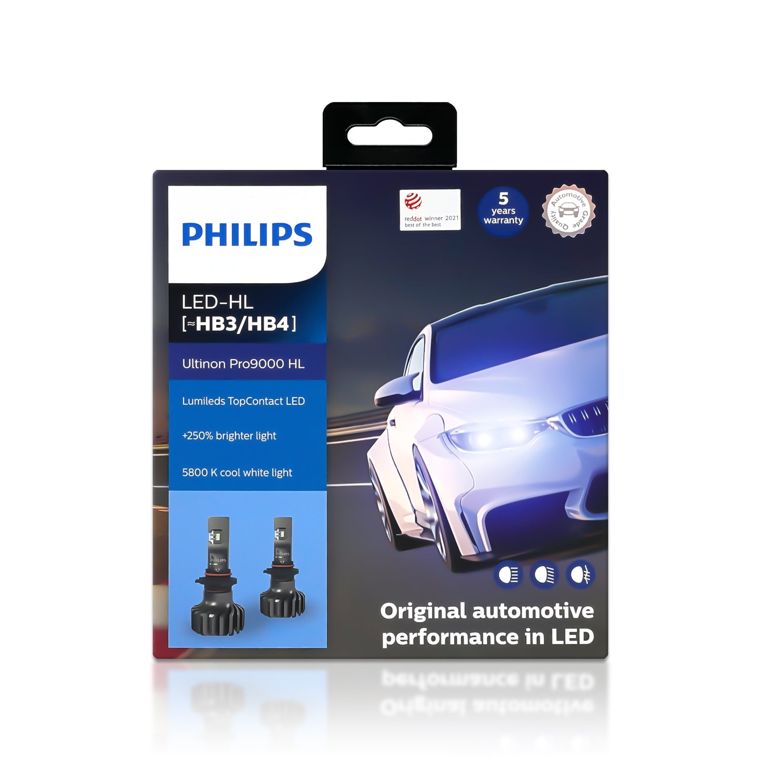 LED Bulb kit - H4 - PHILIPS Ultinon Pro9100 5800K +350%