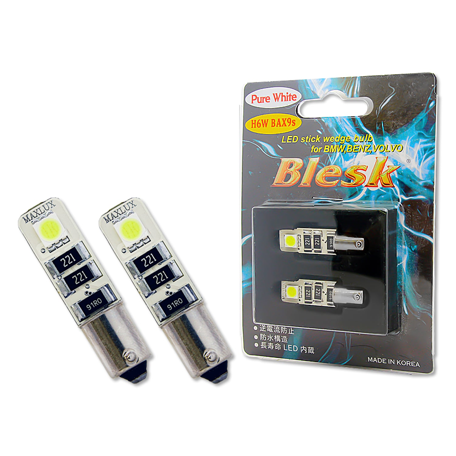BAX9S (H6W) - SMD LED bulbs - White