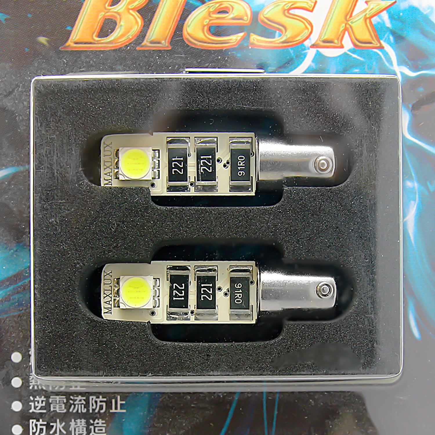 T4W/BA9s: Blesk Error-Free White LED Bulbs LEDBKT4WPWX2 (Pack of 2)